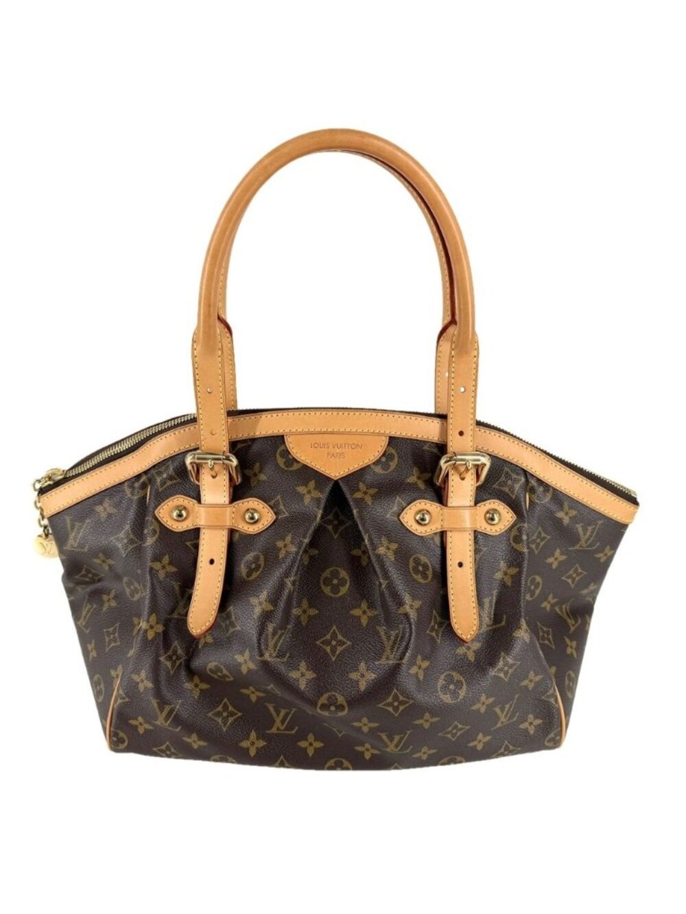 Louis Vuitton Monogram Tivoli GM Shoulder Bag Canvas Brown Gold